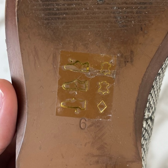 Madewell Women Size 6 The Frances Snakeskin Leather Pointed Toe Loafers Slip On - Picture 2 of 11